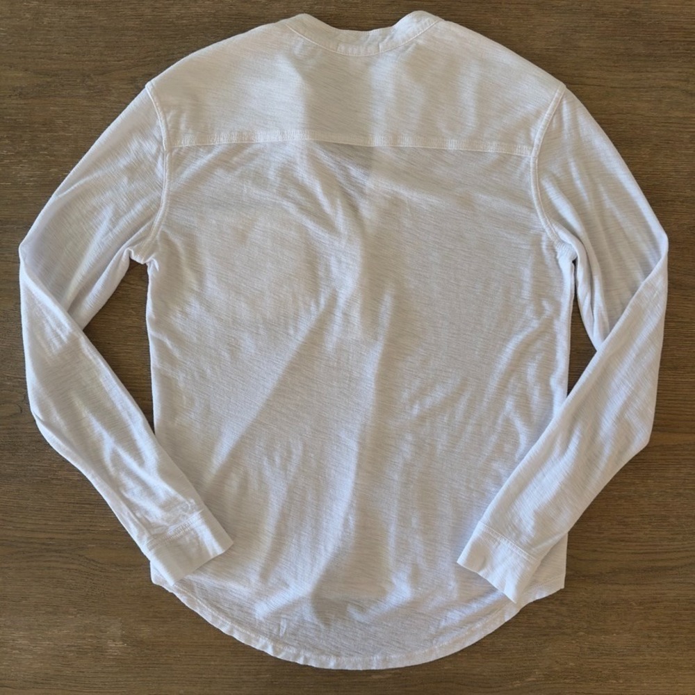 Standard JAMES PERSE White V-Neck Slub Button Down Henley Shirt-Women's Sze 1 - Picture 14 of 15